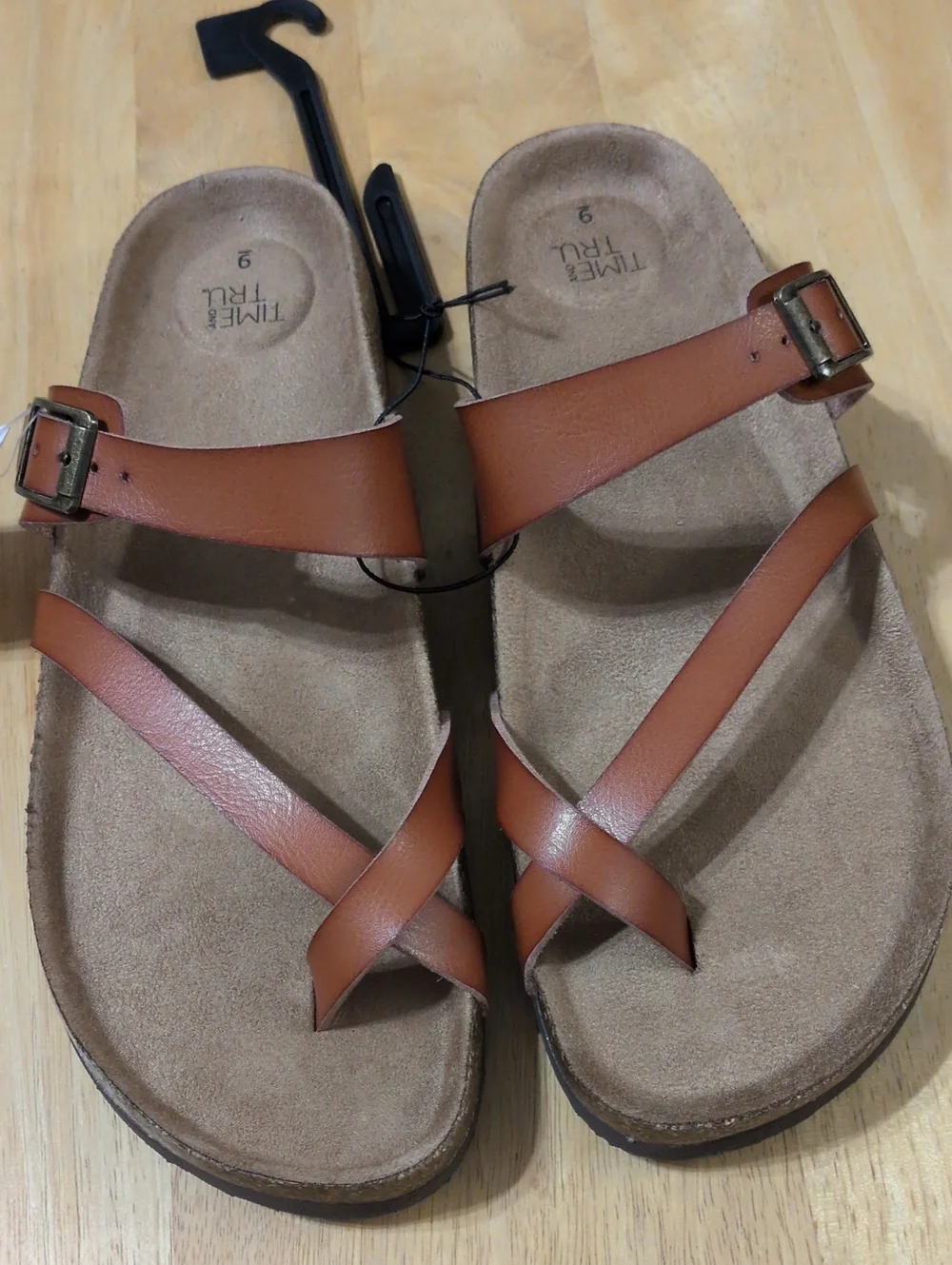 Ladies Brown Cognac Sandals - Picture 1 of 5